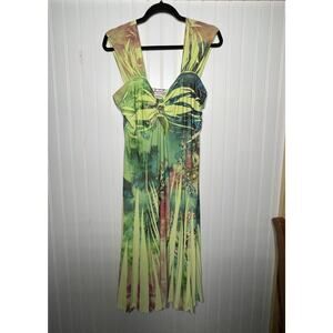 Reina Floral Knit Full Pleated Sundress Style 2039 Size 2 NWOT